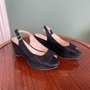 Sacha London Sparkly/Suede Wedge Heels